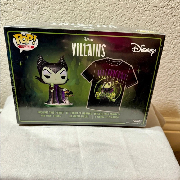 Funko Pop! Maleficent Diamond Editon Disney Villians Pop Tee Size Small New - Picture 4 of 8
